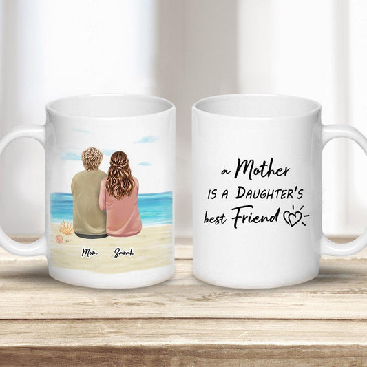 Beach Sand Custom Printed Mothers Day Coffee Mug | Alpha Paw