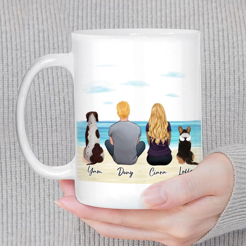 Beach Sand Custom Printed Pet & Owner Coffee Mug | Alpha Paw