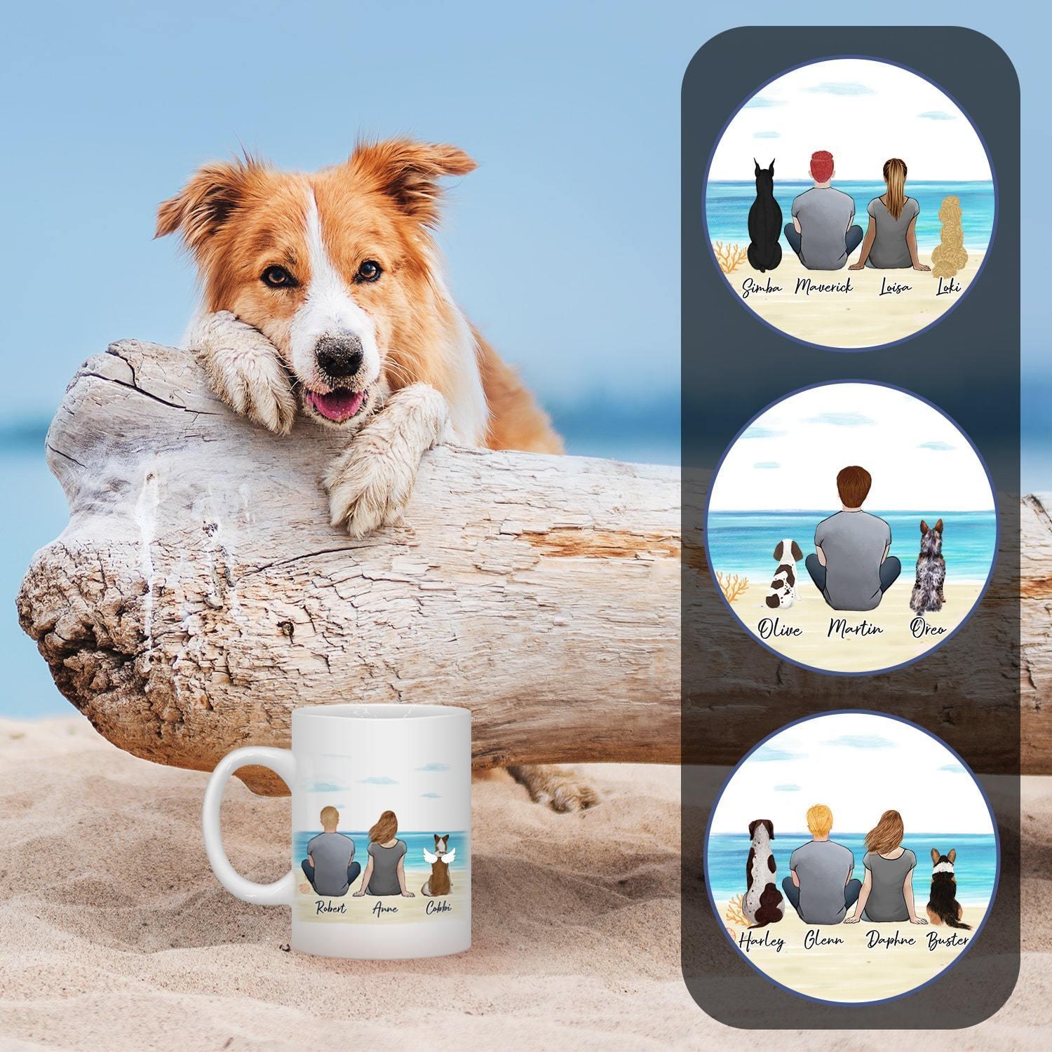 Beach Sand Custom Printed Pet & Owner Coffee Mug | Alpha Paw