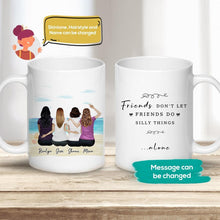 Load image into Gallery viewer, Beach Sand Personalized Best Friend Sister Coffee Mug | Alpha Paw

