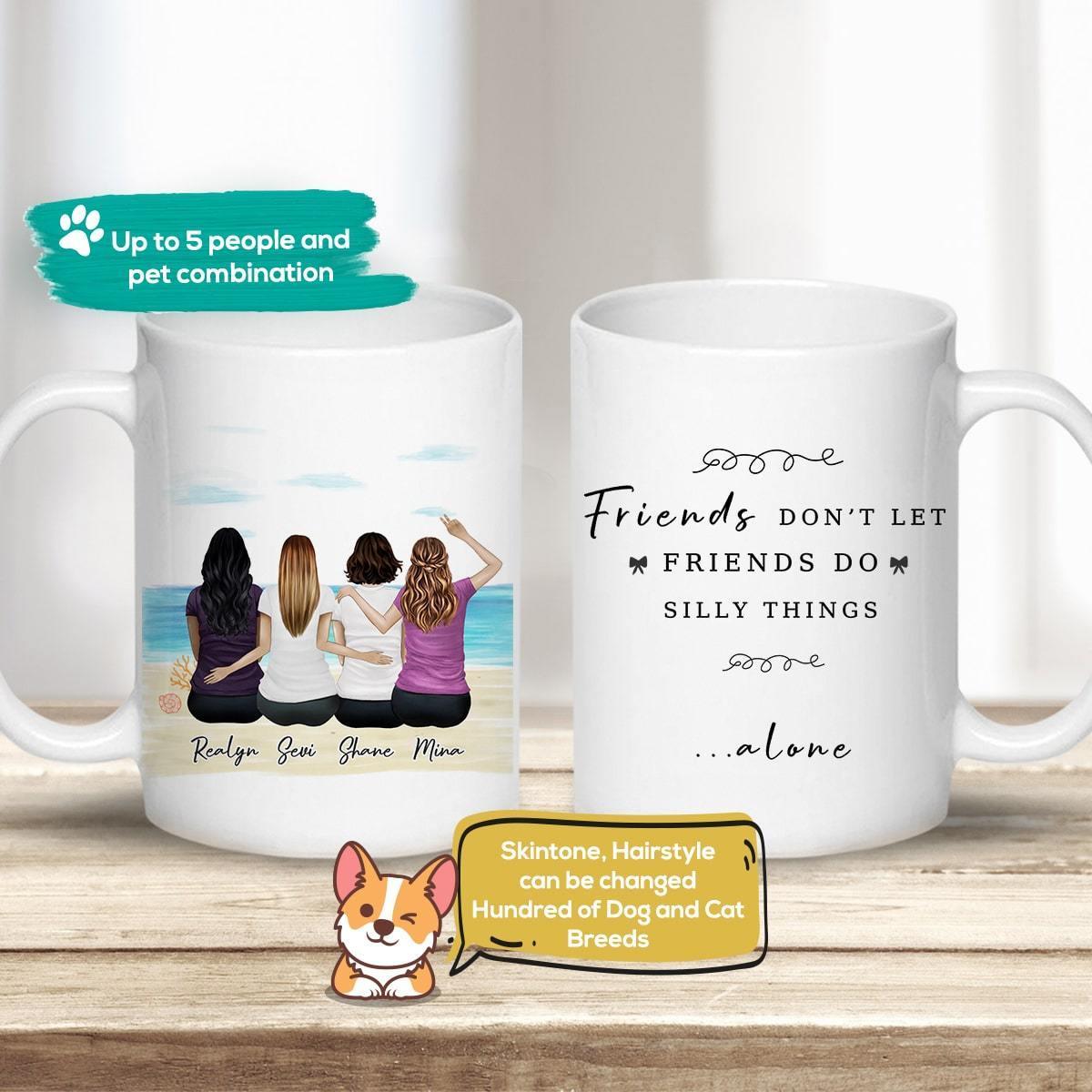 Beach Sand Personalized Best Friend Sister Coffee Mug | Alpha Paw