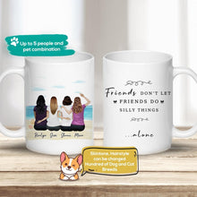 Load image into Gallery viewer, Beach Sand Personalized Best Friend Sister Coffee Mug | Alpha Paw
