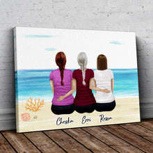 Load image into Gallery viewer, Beach Sand Personalized Best Friend Wrapped Canvas | Alpha Paw
