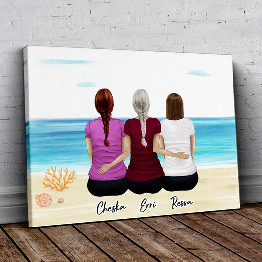 Beach Sand Personalized Best Friend Wrapped Canvas | Alpha Paw