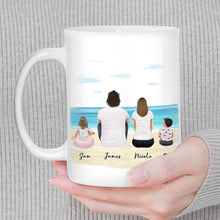 Load image into Gallery viewer, Beach Sand Personalized Family Coffee Mug | Alpha Paw
