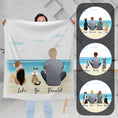 Load image into Gallery viewer, Beach Sand Personalized Pet & Owner Blanket - Custom Printed | Alpha Paw

