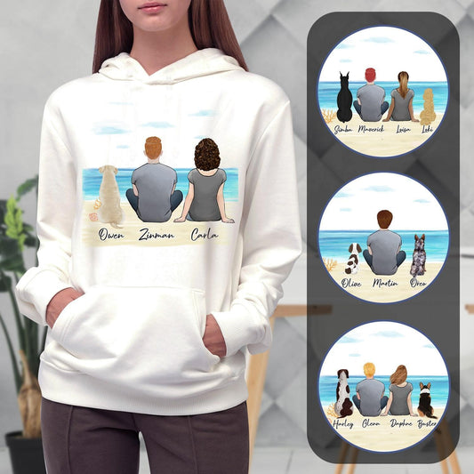 Beach Sand Personalized Pet & Owner Hoodies | Alpha Paw