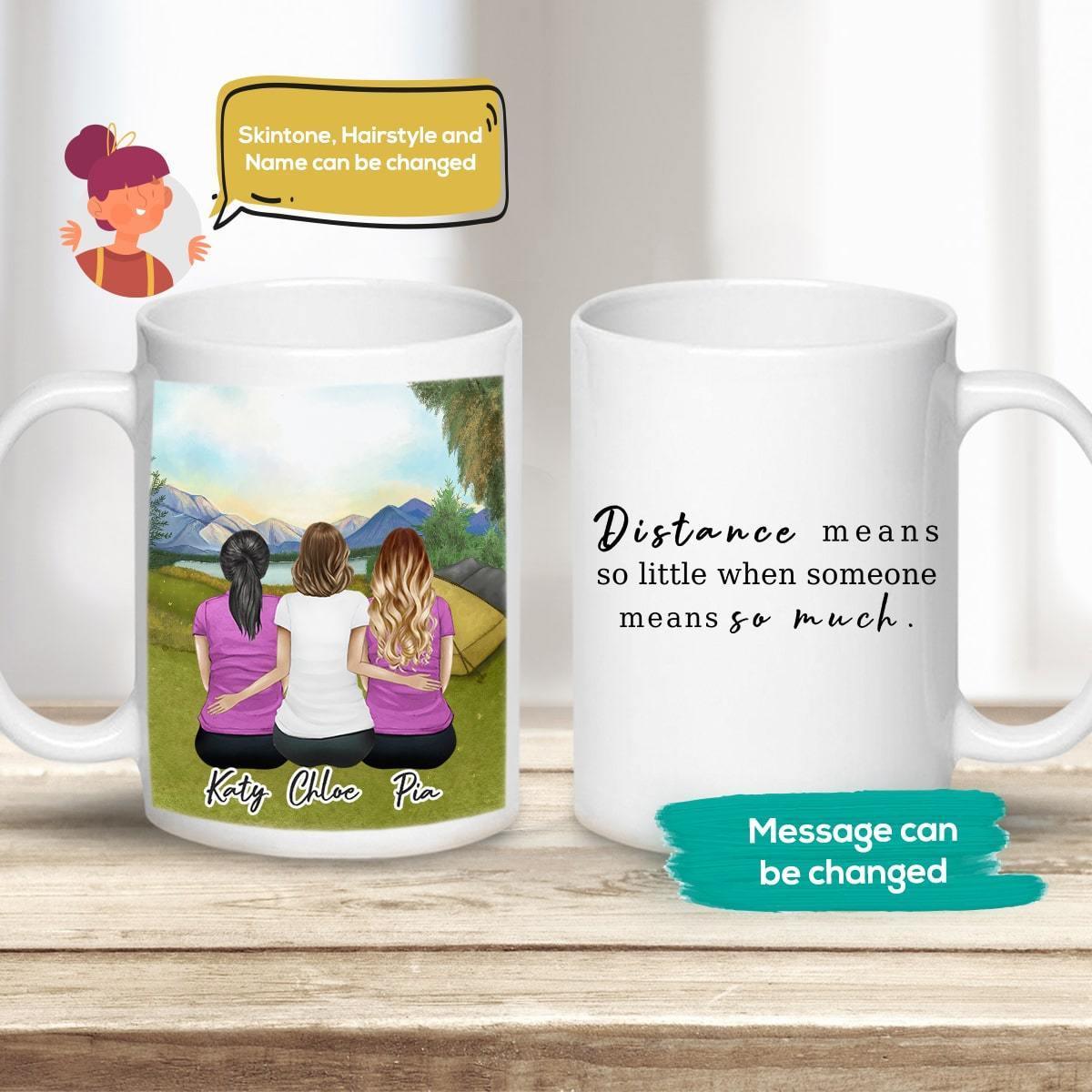 Camping Personalized Best Friend Sister Coffee Mug | Alpha Paw