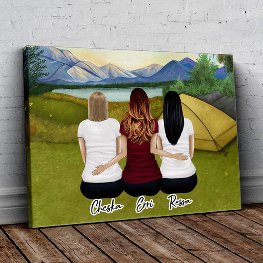 Camping Personalized Best Friend Wrapped Canvas | Alpha Paw