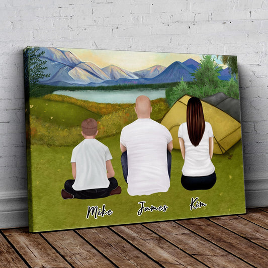 Camping Personalized Family Wrapped Canvas | Alpha Paw