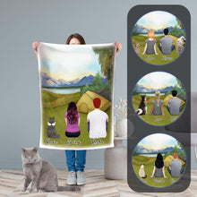 Load image into Gallery viewer, Camping Personalized Pet &amp; Owner Blanket | Alpha Paw
