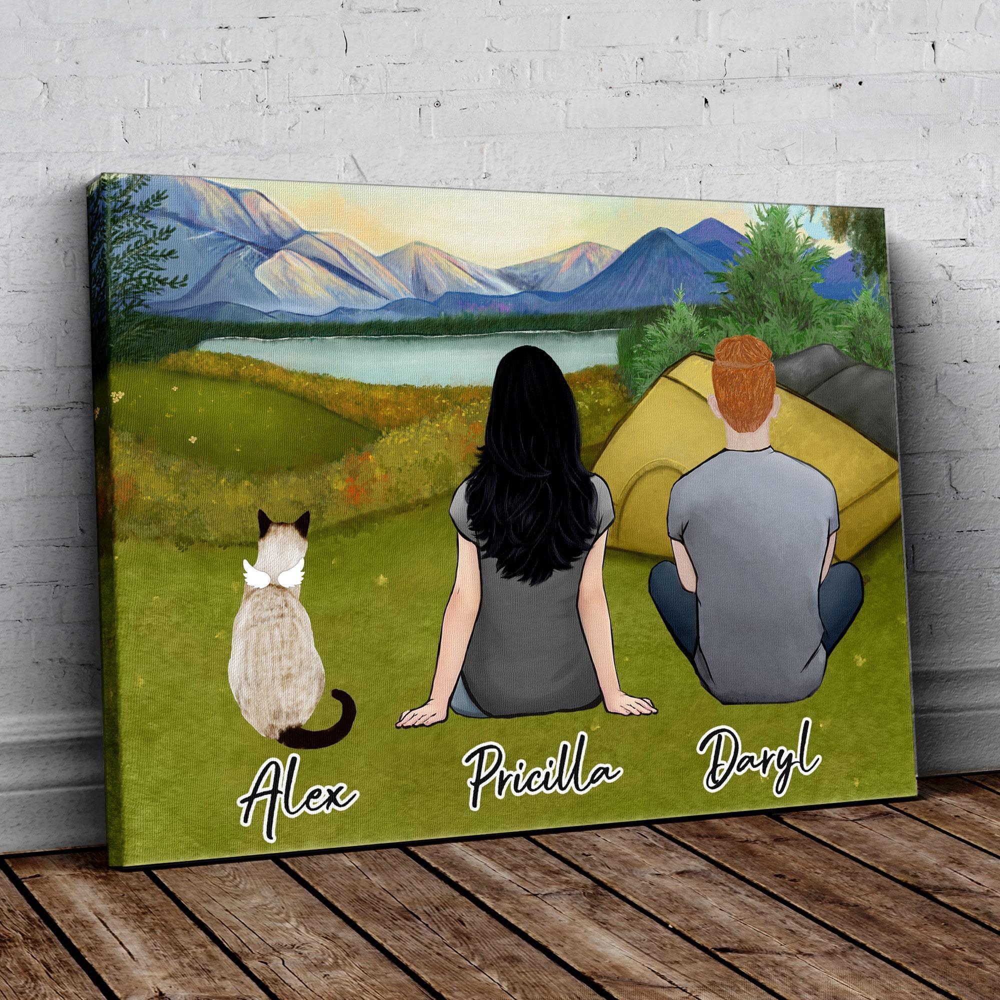 Camping Personalized Pet & Owner Wrapped Canvas | Alpha Paw