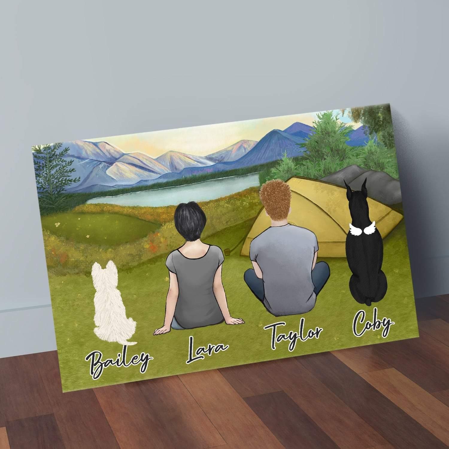 Camping Personalized Pet & Owner Wrapped Canvas | Alpha Paw