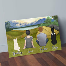 Load image into Gallery viewer, Camping Personalized Pet &amp; Owner Wrapped Canvas | Alpha Paw
