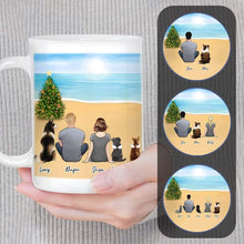 Load image into Gallery viewer, Christmas Beach Personalize Pet &amp; Owner Coffee Mug | Alpha Paw
