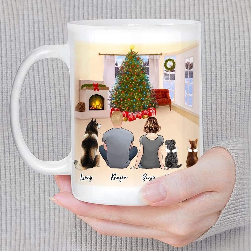 Christmas Living Room Custom Printed Pet & Owner Coffee Mug | Alpha Paw