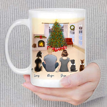 Load image into Gallery viewer, Christmas Living Room Custom Printed Pet &amp; Owner Coffee Mug | Alpha Paw
