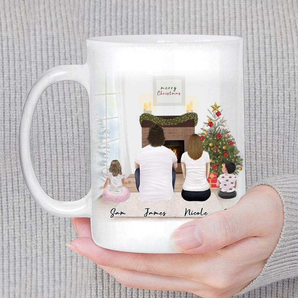 Christmas Scene Personalized Family Coffee Mug | Alpha Paw