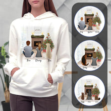Load image into Gallery viewer, Christmas Scene Personalized Pet &amp; Owner Hoodies | Alpha Paw

