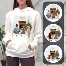 Load image into Gallery viewer, Christmas Scene Personalized Pet &amp; Owner Hoodies | Alpha Paw
