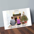 Load image into Gallery viewer, Christmas Scene Personalized Pet & Owner Wrapped Canvas | Alpha Paw
