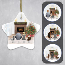 Load image into Gallery viewer, Christmas Scene Star Ornament - Personalized Pet &amp; Owner | Alpha Paw
