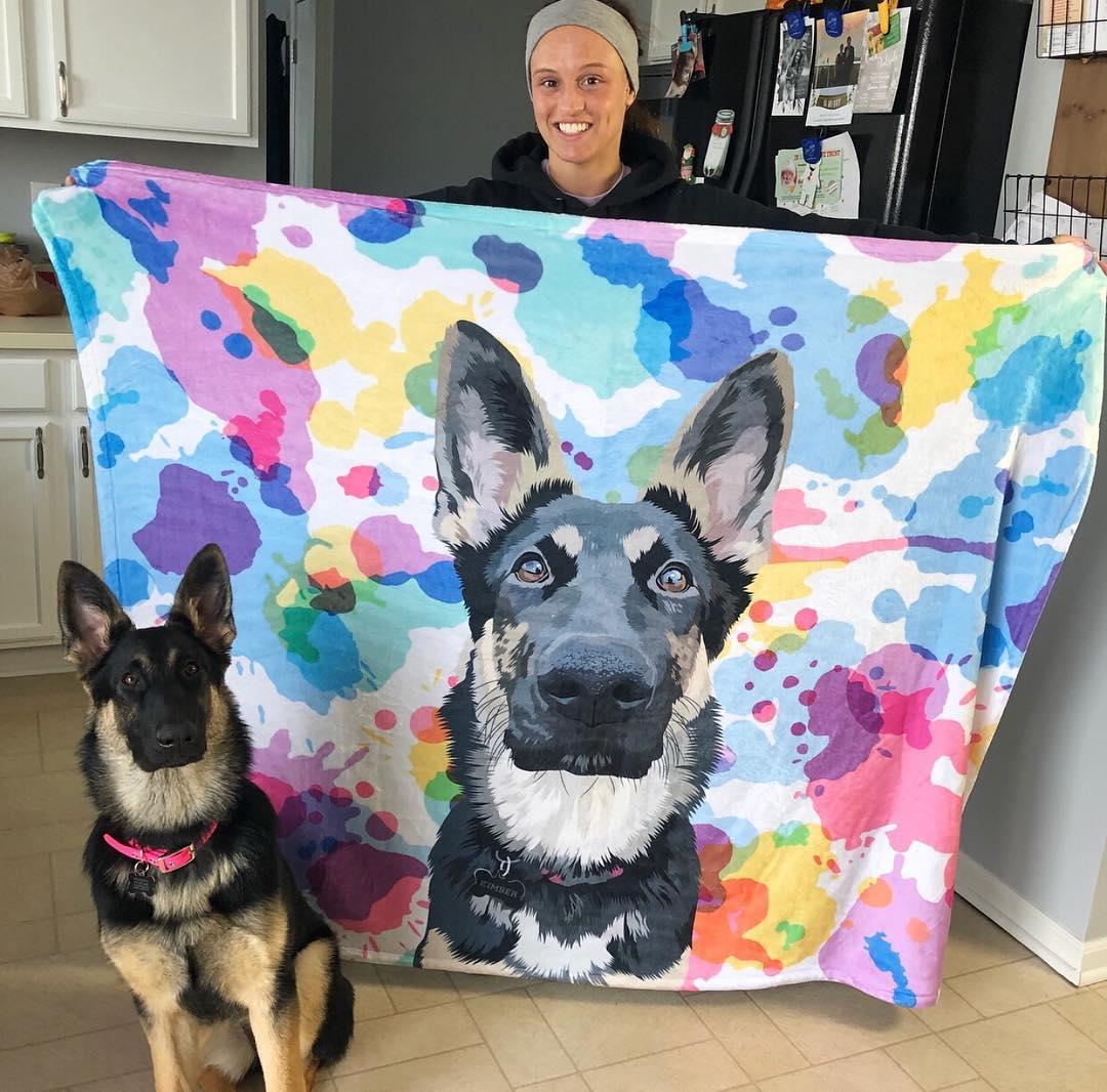 Custom Pet Fleece Blanket | Alpha Paw