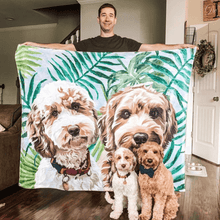 Load image into Gallery viewer, Custom Pet Fleece Blanket | Alpha Paw

