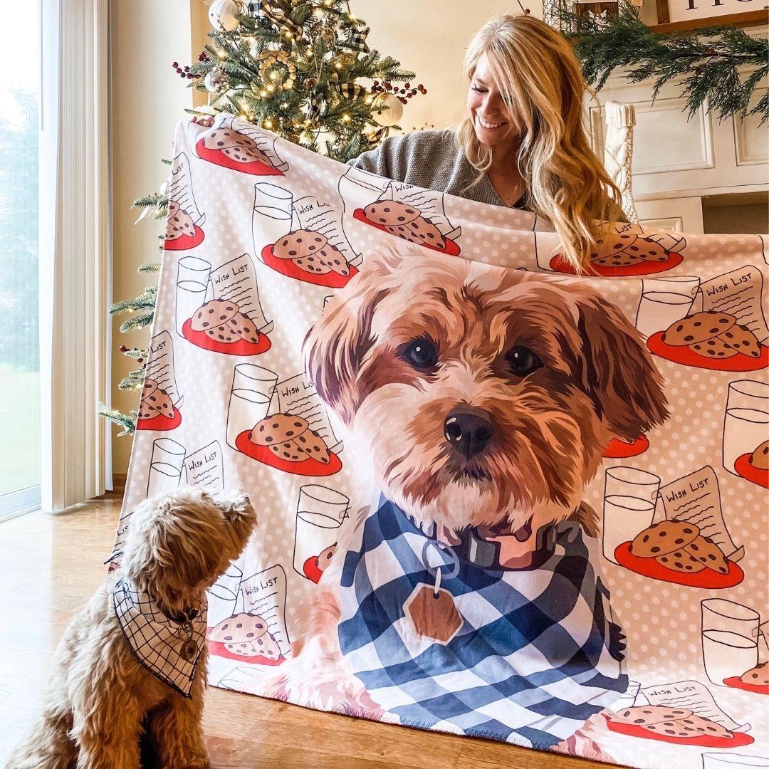 Custom Pet Sherpa Blanket | Alpha Paw