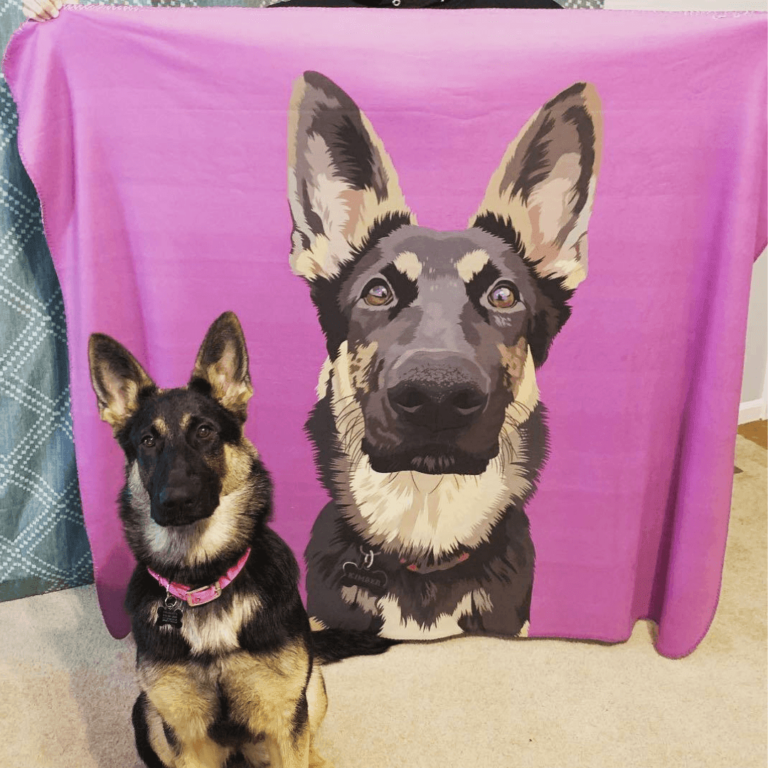 Custom Pet Sherpa Blanket | Alpha Paw