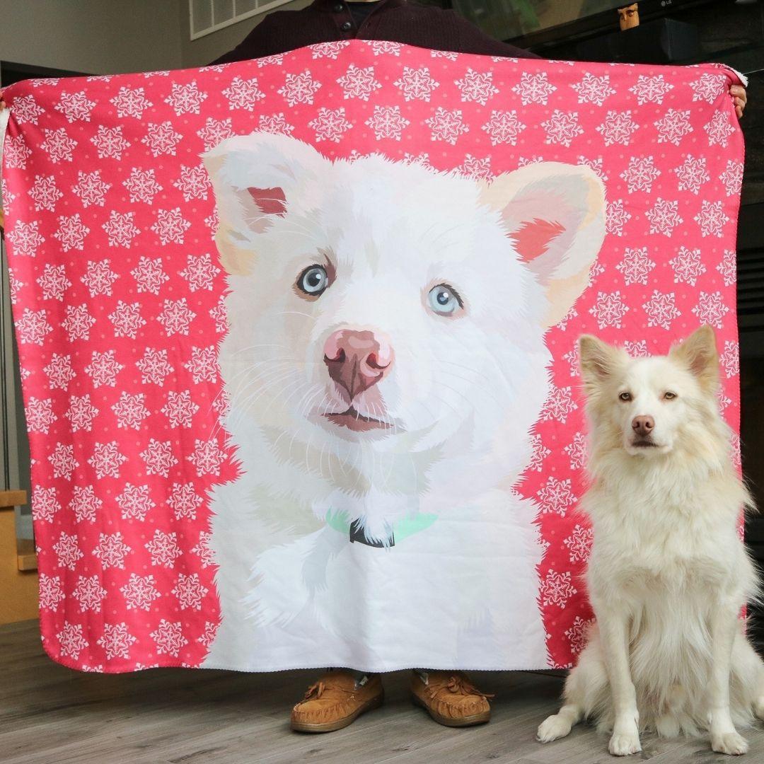 Custom Pet Sherpa Blanket | Alpha Paw