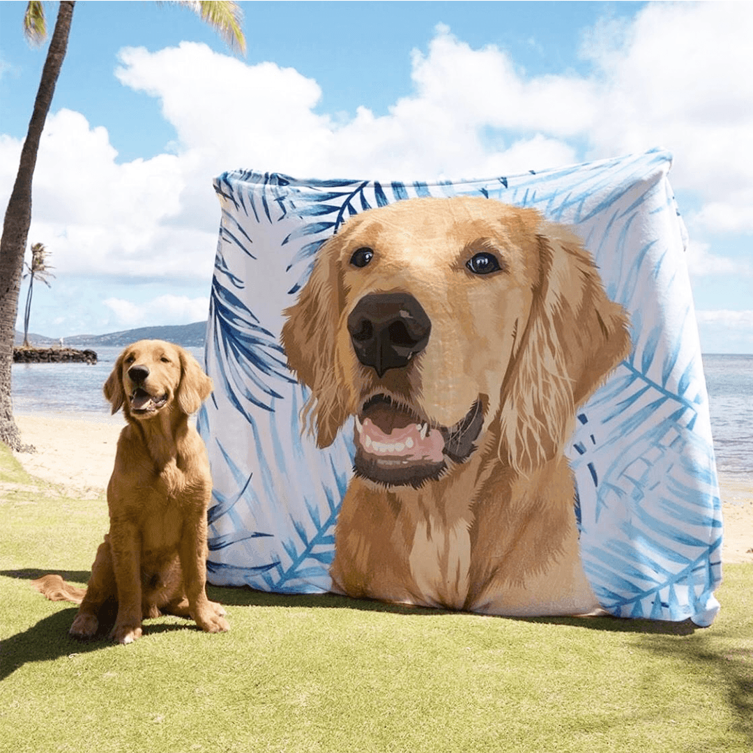 Custom Pet Sherpa Blanket PetCanva Alpha Paw