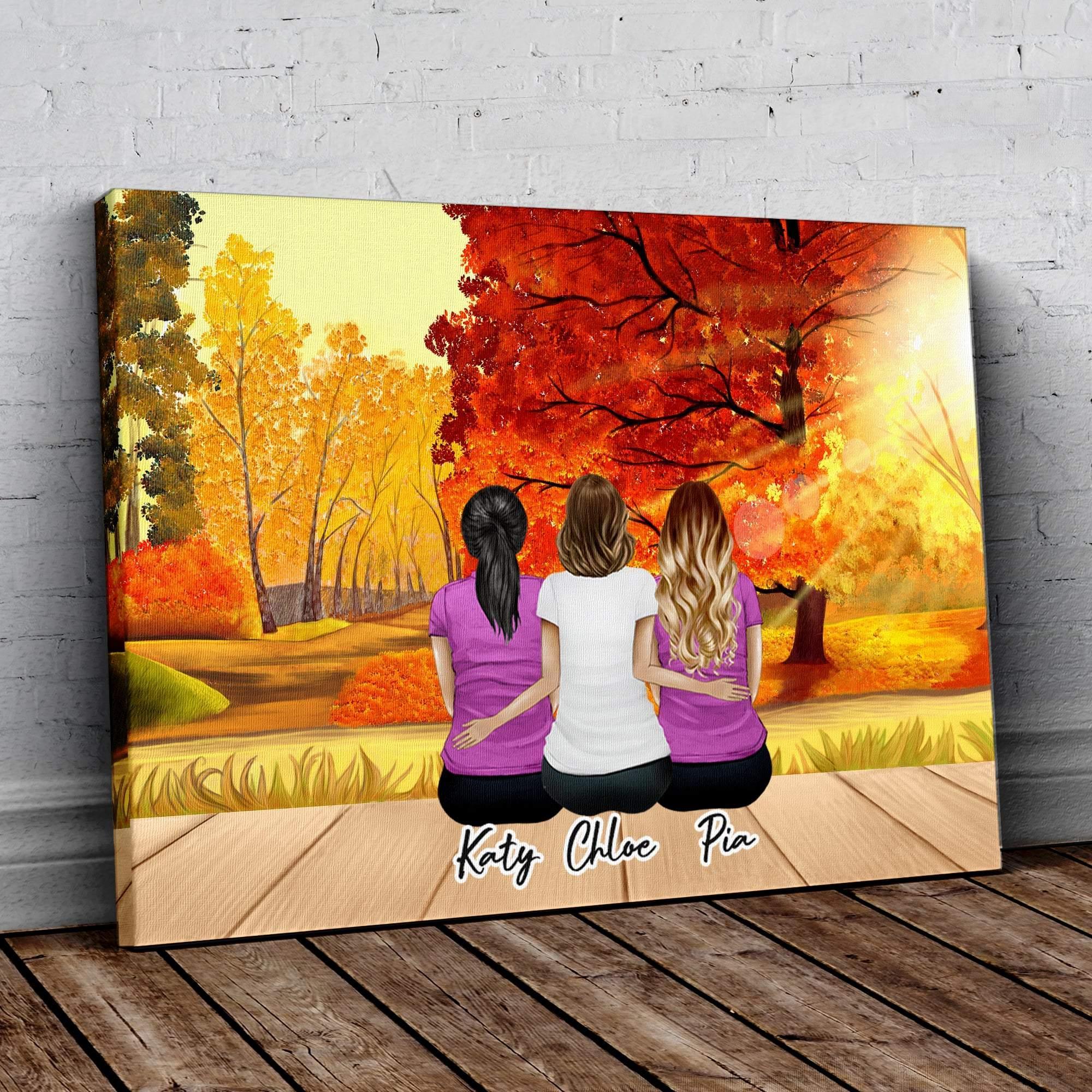 Fall Personalized Best Friend Wrapped Canvas | Alpha Paw