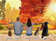 Load image into Gallery viewer, Fall Personalized Pet &amp; Owner Puzzle | Alpha Paw

