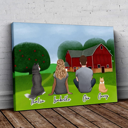 Farm Personalzied Pet & Owner Wrapped Canvas | Alpha Paw