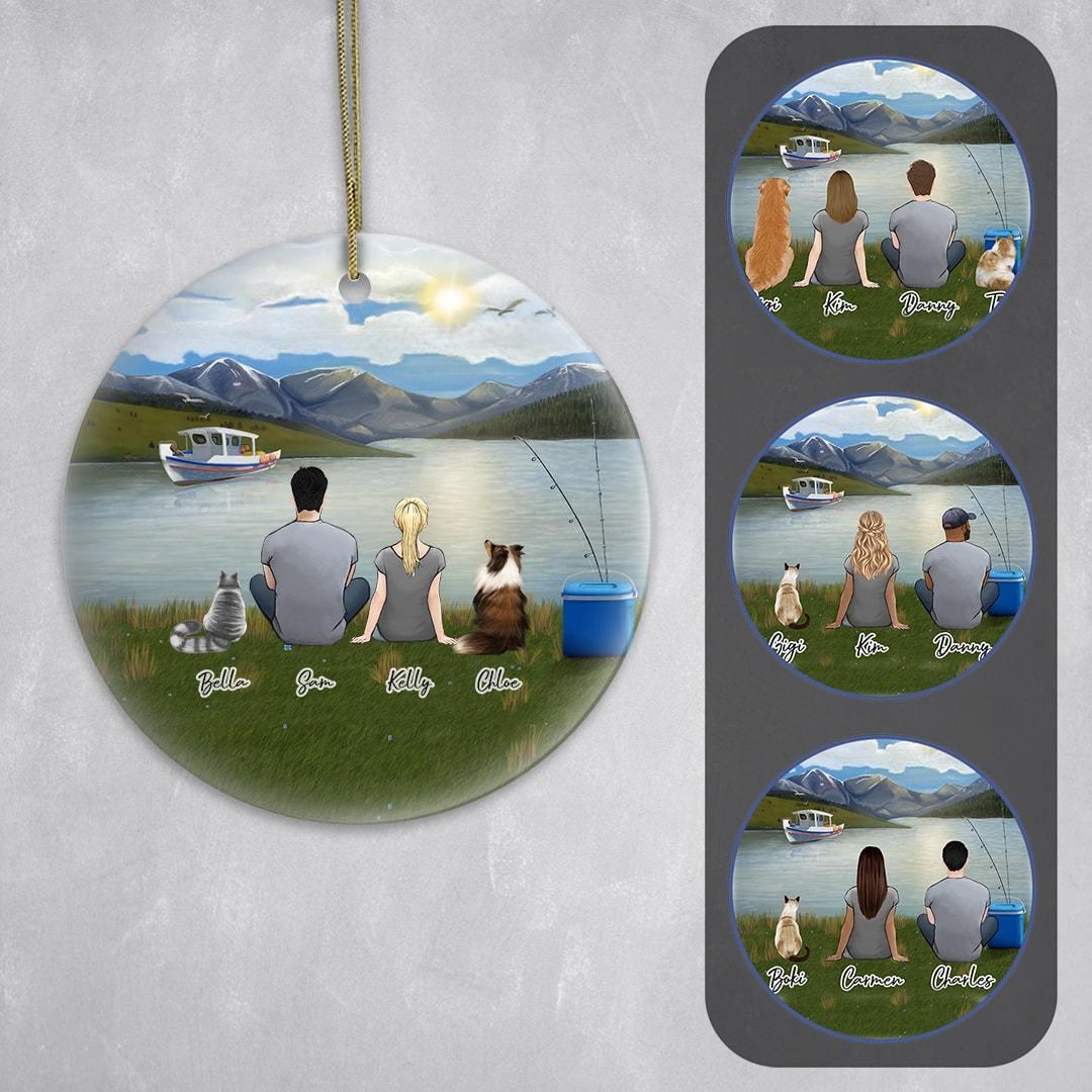 Fishing Circle Ornament - Personalized Pet & Owner | Alpha Paw