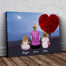 Load image into Gallery viewer, Heart Tree Personalized Family Wrapped Canvas | Alpha Paw
