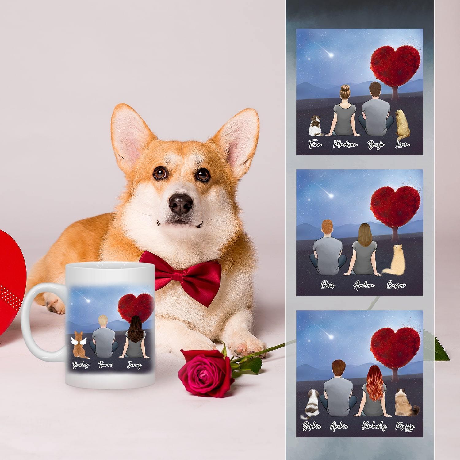 Heart Tree Personalized Pet & Owner Coffee Mug - Thumbnail 2