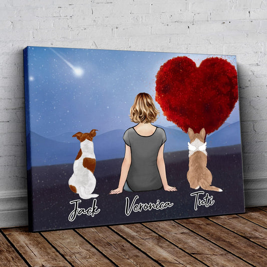 Heart Tree Personalized Pet & Owner Wrapped Canvas | Alpha Paw