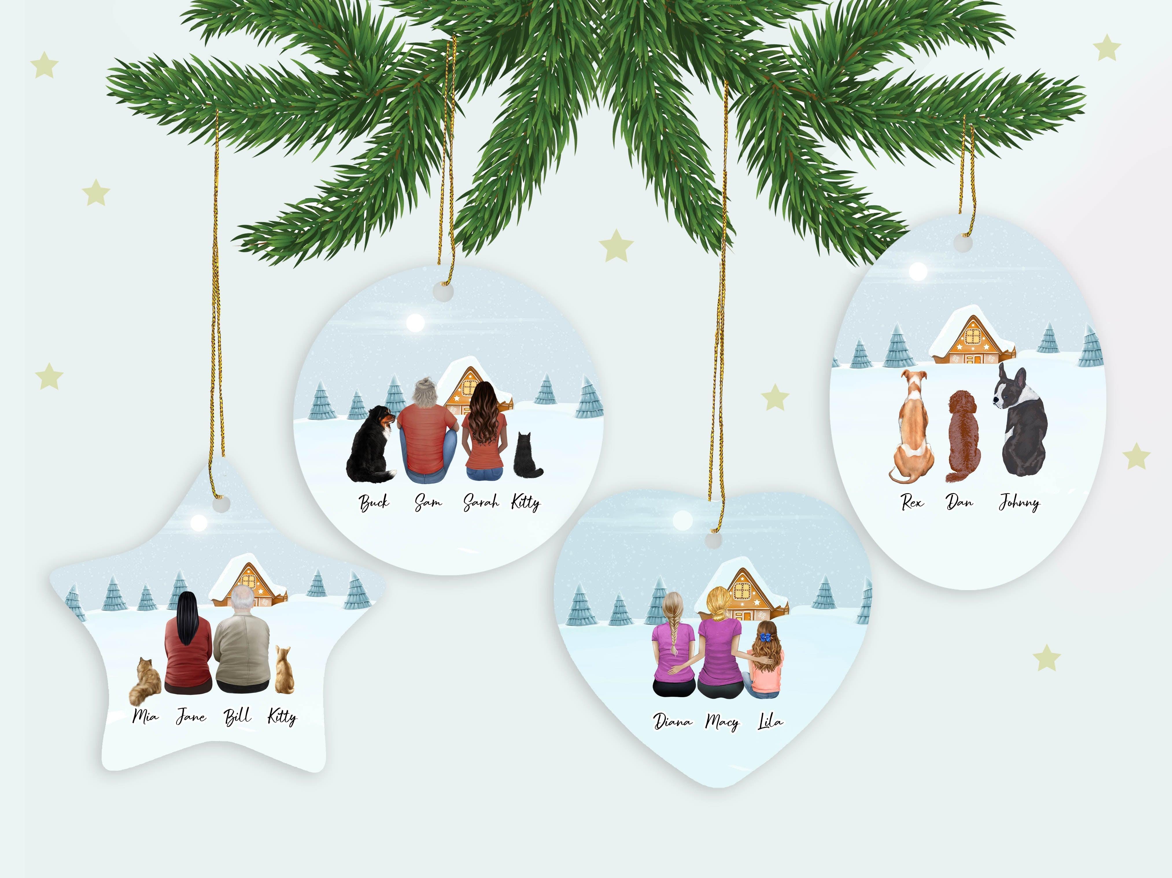 Holiday Circle Ornament - Personalized Pet & Owner | Alpha Paw
