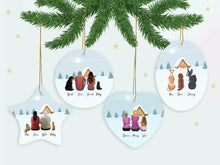 Load image into Gallery viewer, Holiday Circle Ornament - Personalized Pet &amp; Owner | Alpha Paw
