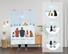 Load image into Gallery viewer, Holiday Personalized Pet &amp; Owner Blanket | Alpha Paw

