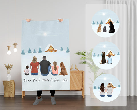 Holiday Personalized Pet & Owner Blanket
