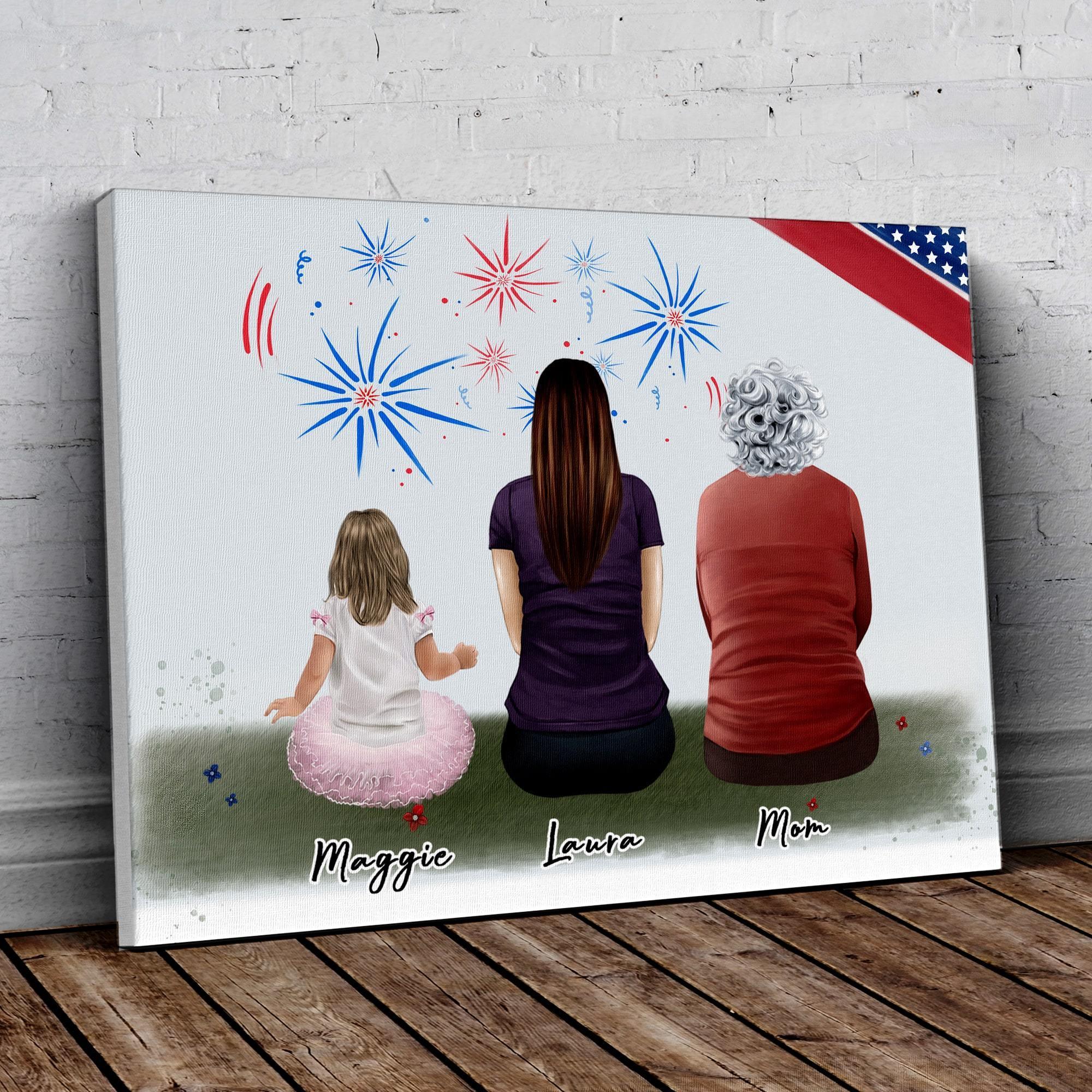 July 4th Personalized Family Wrapped Canvas | Alpha Paw