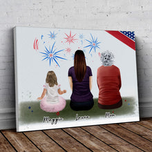 Load image into Gallery viewer, July 4th Personalized Family Wrapped Canvas | Alpha Paw

