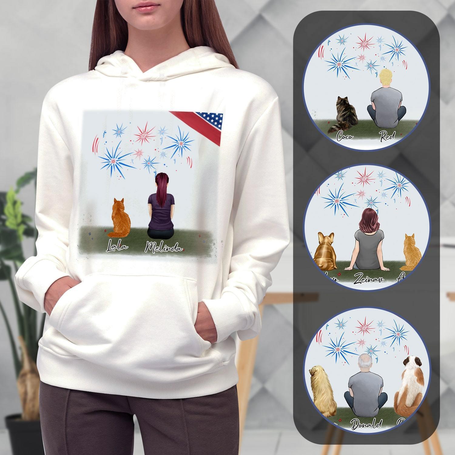 July 4th Personalized Pet & Owner Hoodies | Alpha Paw