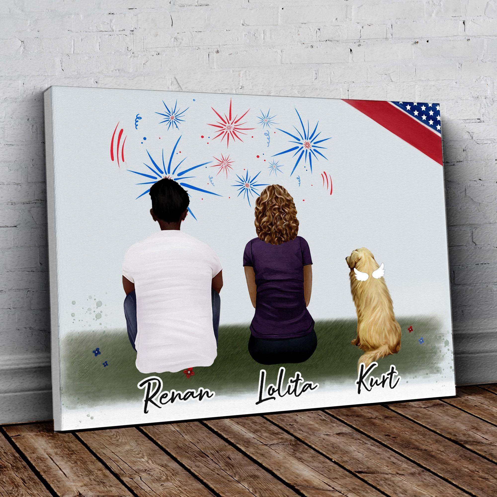 July 4th Personalized Pet & Owner Wrapped Canvas | Alpha Paw