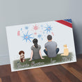 Load image into Gallery viewer, July 4th Personalized Pet & Owner Wrapped Canvas | Alpha Paw
