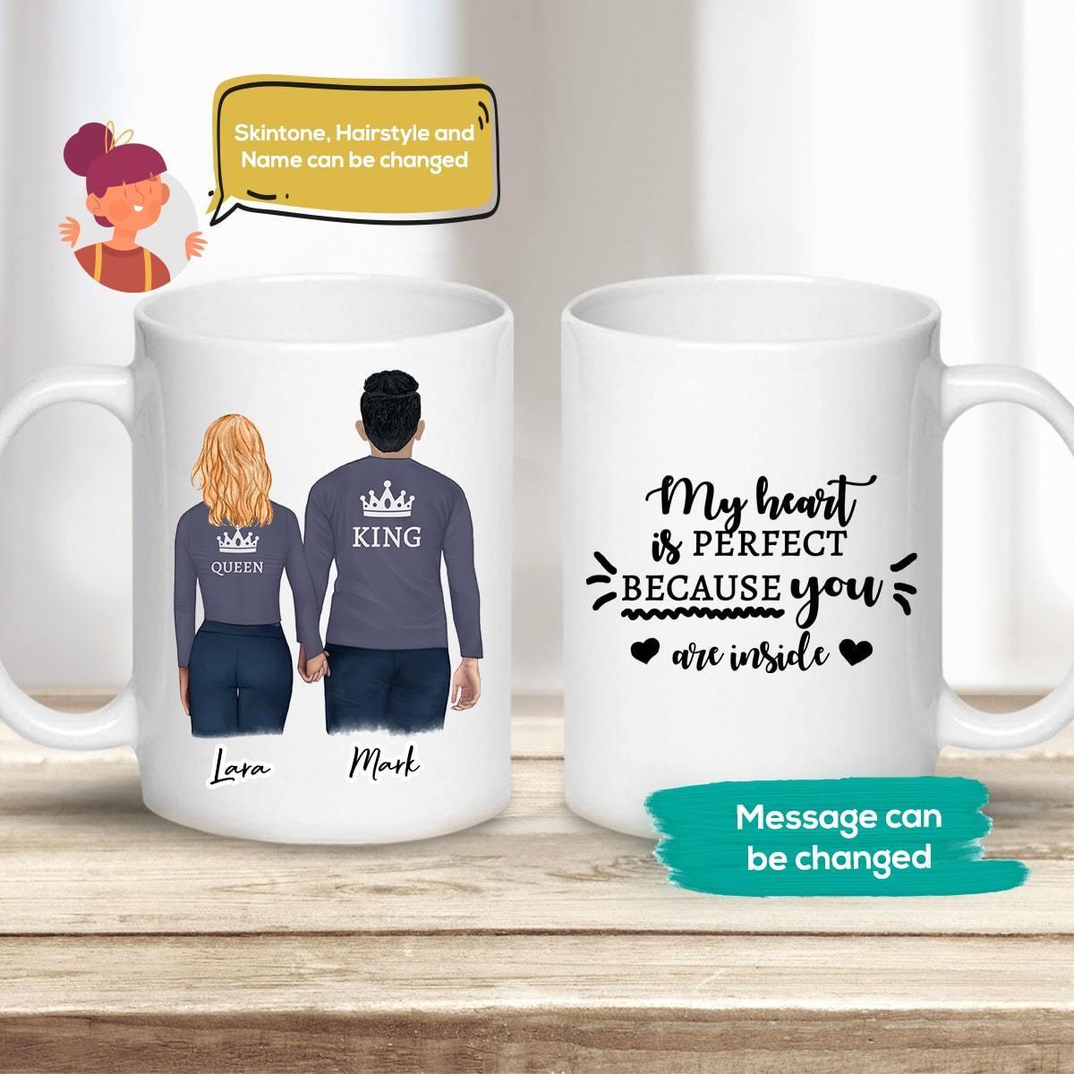 King Queen Couples Mug | Alpha Paw