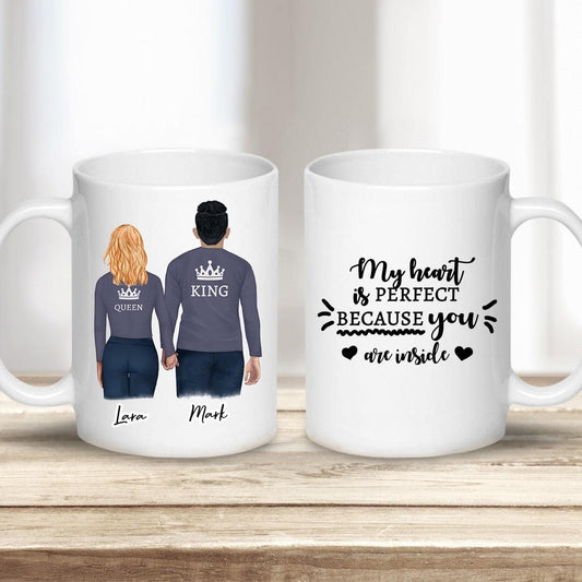 King Queen Couples Mug | Alpha Paw